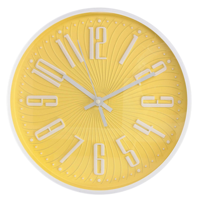 Orologio plastica giallo tondo cm ø30 Vacchetti