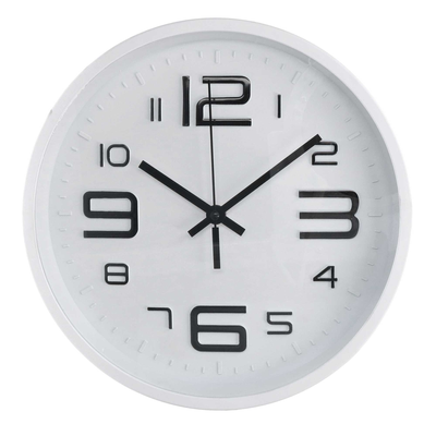 Orologio plastica bianco tondo cm ø30