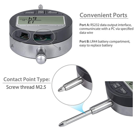 Comparatore Centesimale Digitale Con Display 0-25,4mm/0,5" Tornio  0,01mm/0,005" Casa, arredamento e bricolage > Bricolage e fai da te > Calibri e Misurazione Trade Shop italia - Napoli, Commerciovirtuoso.it