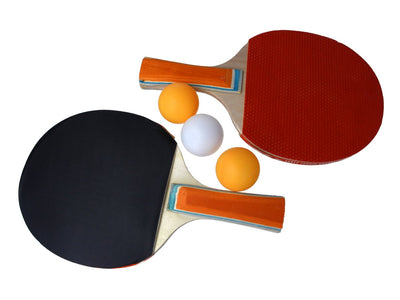2 Racchette Ping Pong Con 3 Palline