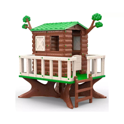 FEBER - Casa sull'albero, casa sull'albero, casetta per bambini da giardino, casetta a forma di albero con piccolo balcone, ideale per bambini dai 3 anni in su, famosa (800013533)