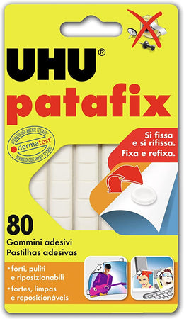 UHU BOSTIK Gommini adesivi Patafix Bianco Confezione da 80 pz 64792
