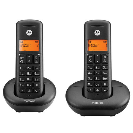 Motorola E202 telefono Telefono DECT Identificatore di chiamata Nero - (MOT CORDLESS E202 DUO STARTAC BLK)