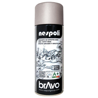NESPOLI Smalto spray zinco freddo BRAVO silver opaco bomboletta 400 ml