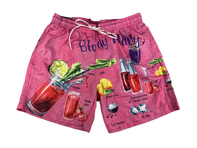 Boxer mare uomo BoB Company - fantasia Drink Bloody Mary - colore porpora Moda/Uomo/Abbigliamento/Mare e piscina/Pantaloncini e calzoncini Couture - Sestu, Commerciovirtuoso.it