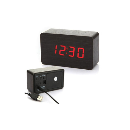 Orologio Moderno effetto legno Wooden USB/AAA Light LED Digital Alarm Clock Casa e cucina/Decorazioni per interni/Orologi/Orologi da tavolo Trade Shop italia - Napoli, Commerciovirtuoso.it
