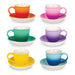 Set tazzine caffè Amicasa Art.3 MAGIC con piattino Colori assortiti