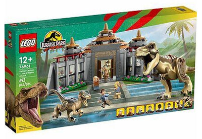 Centro visitatori: lattacco del T. rex e del Raptor Lego