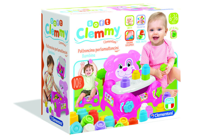 Clemmy Poltroncina porta mattoncini girl Baby Clementoni