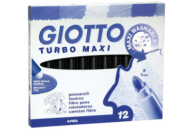 Pennarelli Giotto Turbo Maxi Nero 12 pezzi
