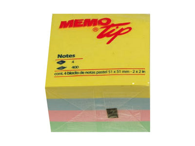 Memo stick cubo 51x51mm colori pastello Nobrand