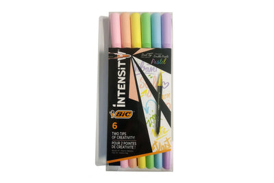 Bic Intensity dual tip brush pastel 6pz