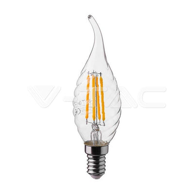 Lampadina LED DA 4W Filamento E14 Twist Candela Tail per lampadari portalampade
