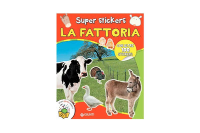 Libro super stickers la fattoria Giunti