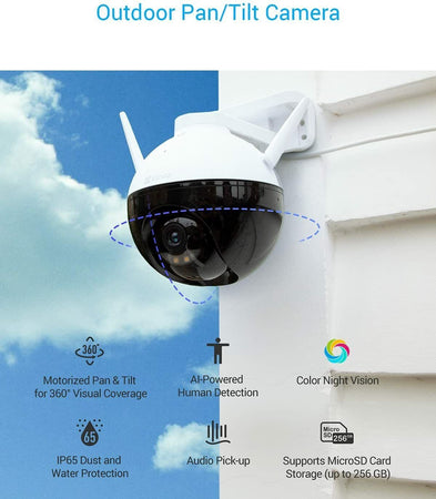 EZVIZ TELECAMERA 360° - MOTORIZZATA PER ESTERNO - FULL HD - WI-FI | EZ-C8C Fai da te/Sicurezza e protezione/Sistemi di sicurezza domestica/Kit video per la sicurezza domestica/Videocamere di sorveglianza/Dom camera Zencoccostore - Formia, Commerciovirtuoso.it