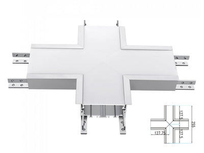 Connettore Giunto Forma X Standard 16W Bianco 4000K Per Lampada Led Lineare Da Incasso FP0381 SKU-393