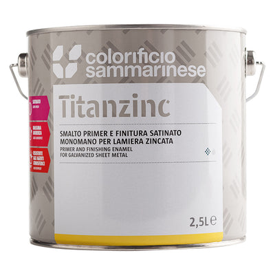 SMALTO SINTETICO RIEMPITIVO 'TITANZINC' Lt. 0,750 Bianco Colorificio Sammarinese