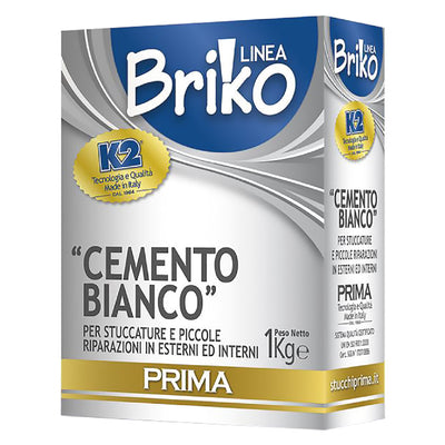 CEMENTO BIANCO IN POLVERE 'BRIKO K2' Kg. 1 - scatola