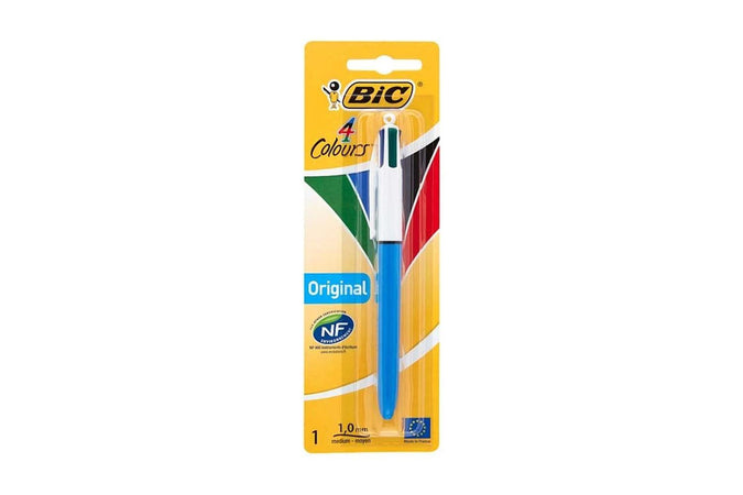Penna bic 4 colori blisterata singolarmente.