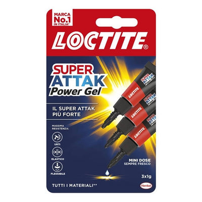 Colla Loctite Super Attak Power Flex 3 pezzi