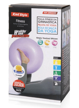 Palla Pilates Fitness Da Ginastica Yoga Forma Ciambella Diametro 30x50cm Colore Assortito A2Zworld