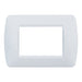 ETTROIT Placca Plastica Serie Space 3P Colore Bianco Satinato Compatibile Con Bticino Living Light