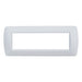ETTROIT Placca Plastica Serie Space 7P Colore Bianco Satinato Compatibile Con Bticino Living Light