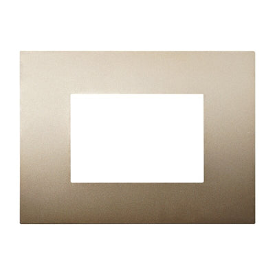 ETTROIT Placca Plastica Serie Venus 3P Colore Oro Compatibile Con Vimar Arke
