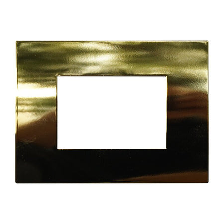 ETTROIT Placca Plastica Serie Venus 3P Colore Oro Lucido Compatibile Con Vimar Arke