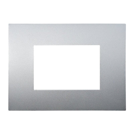 ETTROIT Placca Plastica Serie Venus 3P Colore Silver Compatibile Con Vimar Arke
