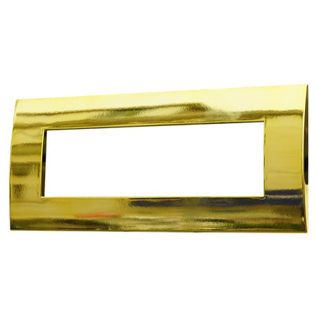ETTROIT Placca Plastica Serie Venus 7P Colore Oro Lucido Compatibile Con Vimar Arke