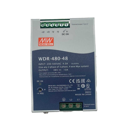 MeanWell WDR-480-48 Alimentatore Slim DIN Rail 480W 48V 10A Input 180-550V