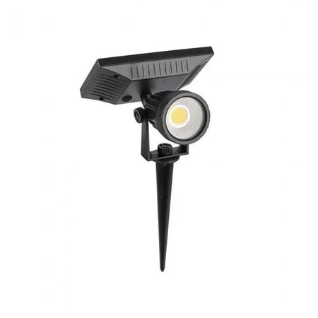 Faretto LED da Giardino con Picchetto Colore Nero Con Pannello Solare 2W 3000K IP65 SKU-6660