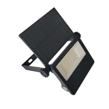 Lampada Faro Led Slim Con Pannello Solare Monocrystalline 20W 1800LM 4000K IP65 Sensore Movimento Microonde Ledlux