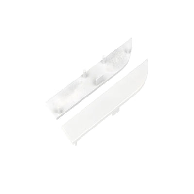 Kit Terminali Tapi di Chiusura In Plastica Bianco Per Profilato Alluminio Battiscopa BAZ8014M3 Ledlux