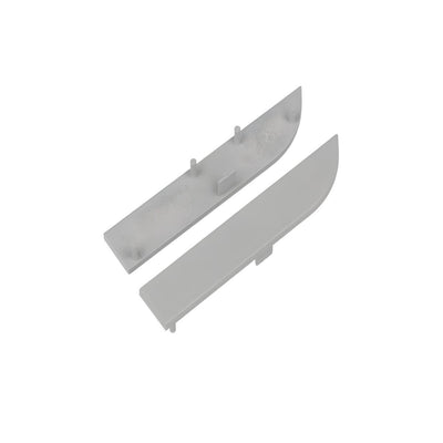 Kit Terminali Tapi di Chiusura In Plastica Silver Per Profilato Alluminio Battiscopa BAZ8014M3