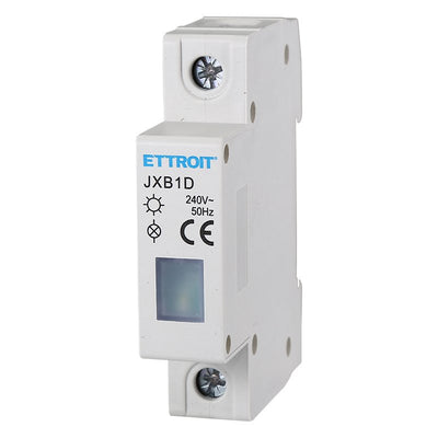 ETTROIT Indicatore Luminoso Modulare 230V Bianco Occupa 1 Modulo DIN Lampada Spia Led Segnalazione
