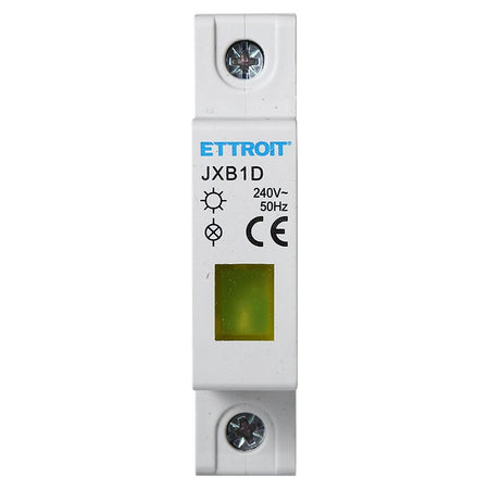 ETTROIT Indicatore Luminoso Modulare 230V Giallo Occupa 1 Modulo DIN Lampada Spia Led Segnalazione