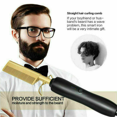 Pettine Caldo Piastra Per Capelli Lisci Riscaldamento Elettrico Barba Styling Salute e Bellezza > Cura dei Capelli > Piastre per capelli Trade Shop italia - Napoli, Commerciovirtuoso.it