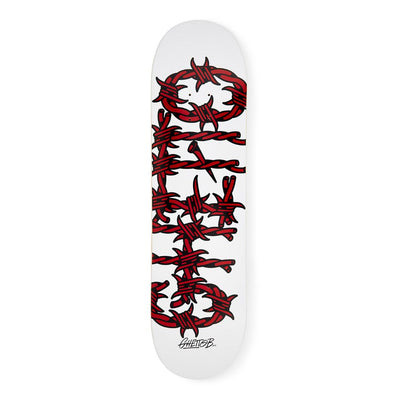 Tavola Skateboard  Deck Ghettoblaster Pregripped Barded Wire Red 8.25