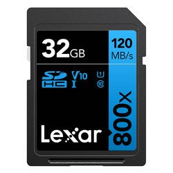 LEXAR SD 32GB BLUE SERIES - Massima Velocità per Foto e Video in Alta Risoluzione"