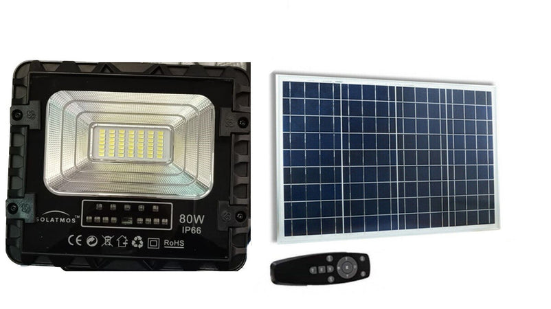 Faro led 80W con pannello solare 6w sensore crepuscolare esterno ip66 150lm/w Illuminazione/Illuminazione per esterni/Proiettori Zencoccostore - Formia, Commerciovirtuoso.it