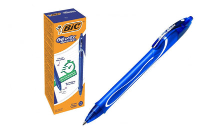 Penna bic gelocity quick dry blu cf.12