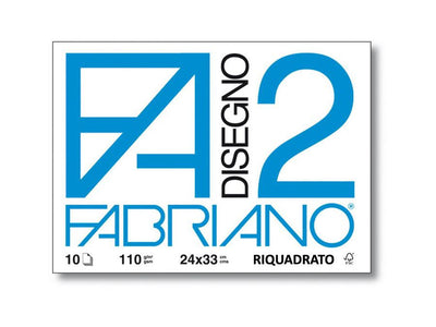 Album da Disegno Liscio Rquadrato Fabriano 24x33 cm 10 pezzi