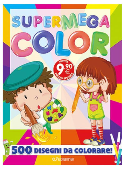 LIBRETTO SUPERMEGA COLOR - 500 DISEGNI DA COLORARE Edicart Style Srl (Libri Per Bambini)