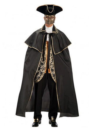 IT Mantello nero veneziano in taffetas l.cm.140 ca. in busta c/gancio Carnival-Toys
