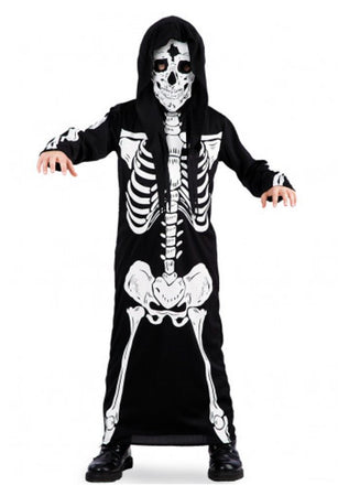 Costume tunica scheletro tg.VI in busta c/gancio Carnival-Toys