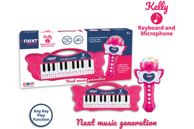 Tastiera 22 tasti microfono Kelly pink