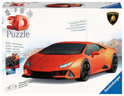 Puzzle 3D Lamborghini Huracan Evo Arancione Ravensburger
