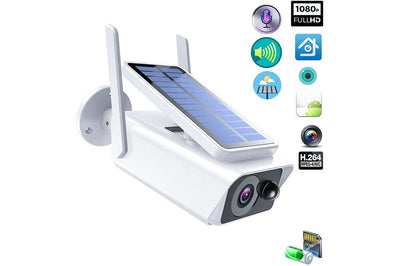 Telecamera con pannello solare wifi 2MPX infrarossi SD sensore movimento ip66-Q1
